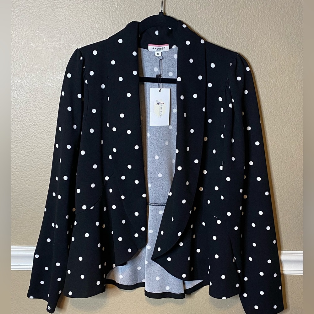 Black Polka Dot Blazer